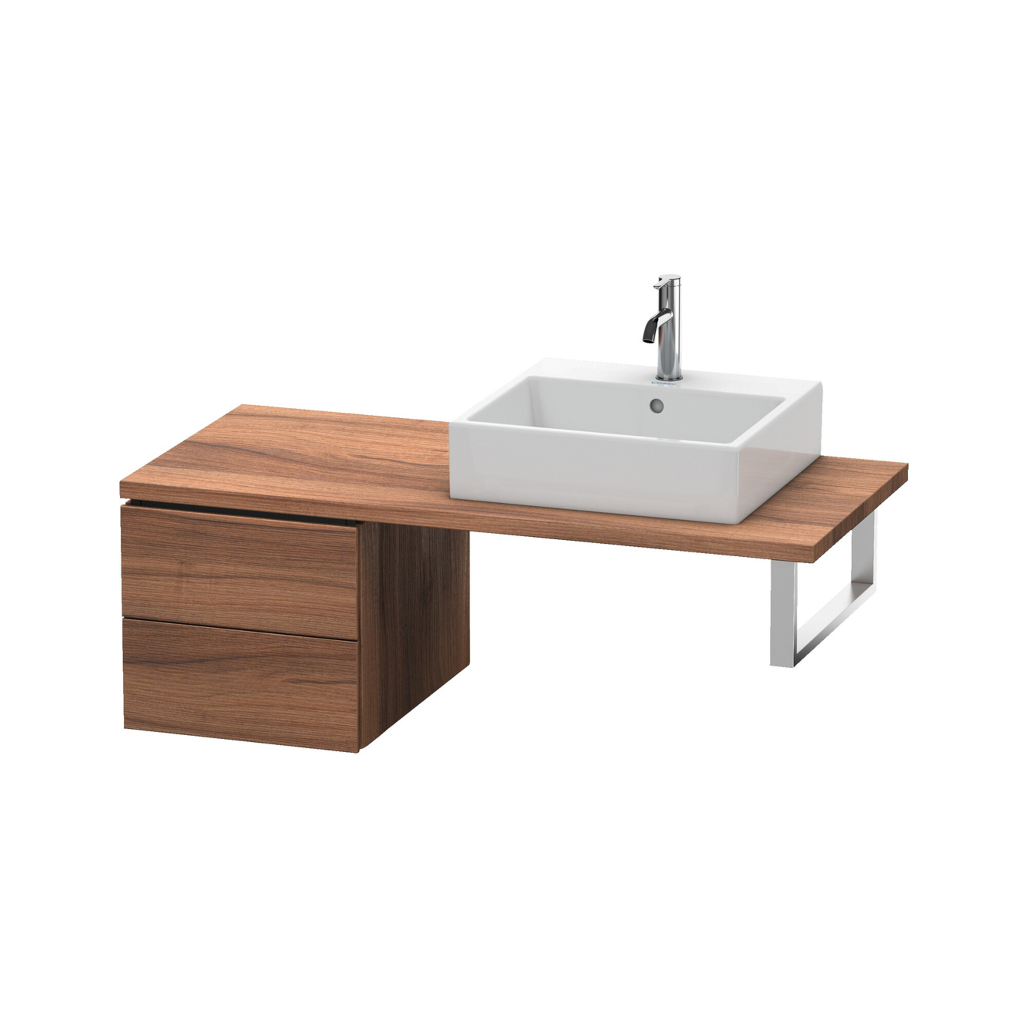 Duravit Unterschrank L-Cube 42x54,7cm, Nussb Nat, f Kons, 2 Schub.