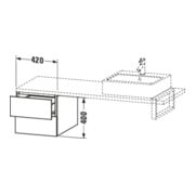 Duravit Unterschrank L-Cube 42x54,7cm, Tau ma, f Kons, 2 Schubkästen-3
