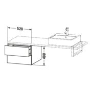 Duravit Unterschrank L-Cube 52x54,7cm, f Gr s-matt, f Kons, 2 Schub.-4