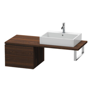 Duravit Unterschrank L-Cube 52x54,7cm, Nussb geb., f Kons, 2 Schub.