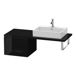 Duravit Unterschrank L-Cube 52x54,7cm, sw hgl, f Kons, 2 Schubkästen