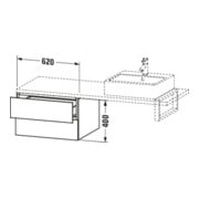 Duravit Unterschrank L-Cube 62x54,7cm, graph ma, f Kons, 2 Schub.-4