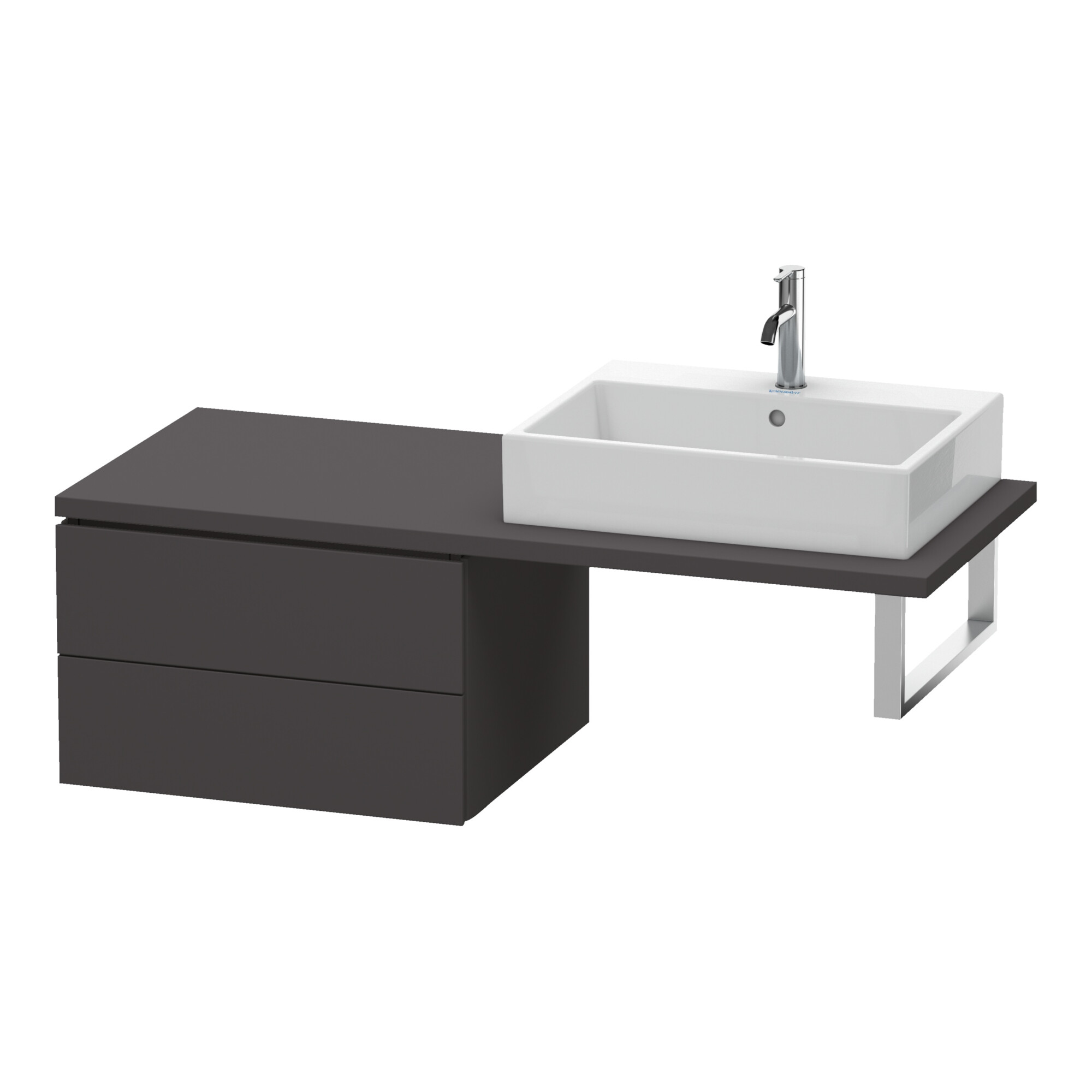 Duravit Unterschrank L-Cube 62x54,7cm, graph matt, f Kons, 2 Schub.