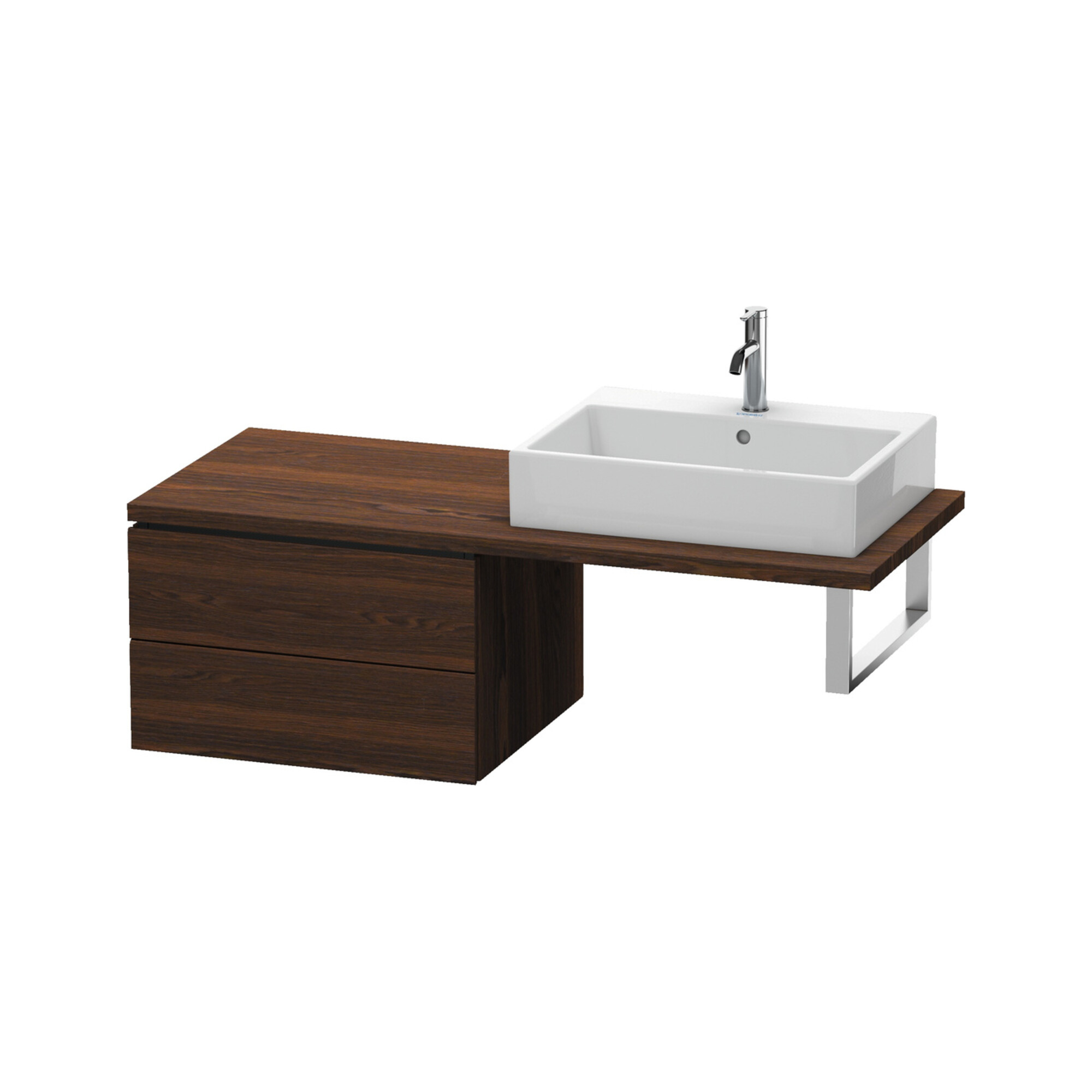 Duravit Unterschrank L-Cube 62x54,7cm, Nussb geb., f Kons, 2 Schub.