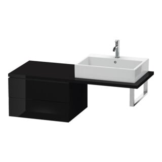 Duravit Unterschrank L-Cube 62x54,7cm, sw hgl, f Kons, 2 Schubkästen