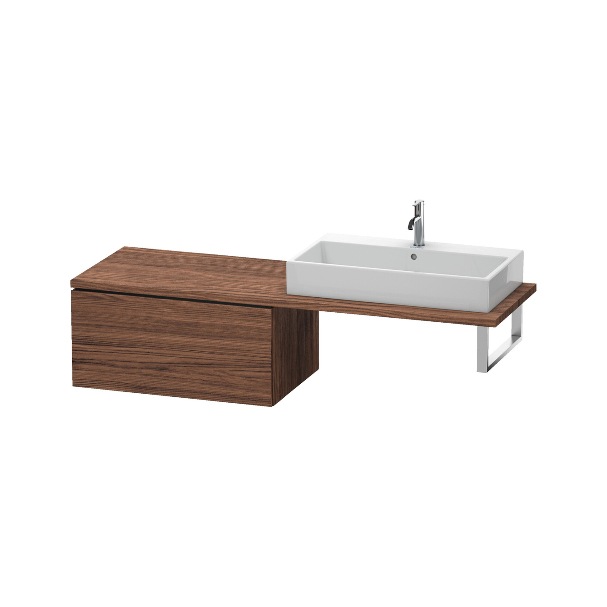 Duravit Unterschrank L-Cube 82x54,7cm, Nussb dkl., f Kons, 2 Schub.