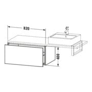 Duravit Unterschrank L-Cube 82x54,7cm, we. ma, für Konsole, 1 Auszug-3