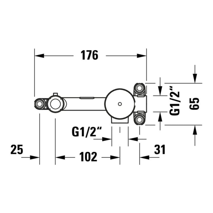 Duravit UP-Grundkörper DN 15, für Waschtisch-Einhebel