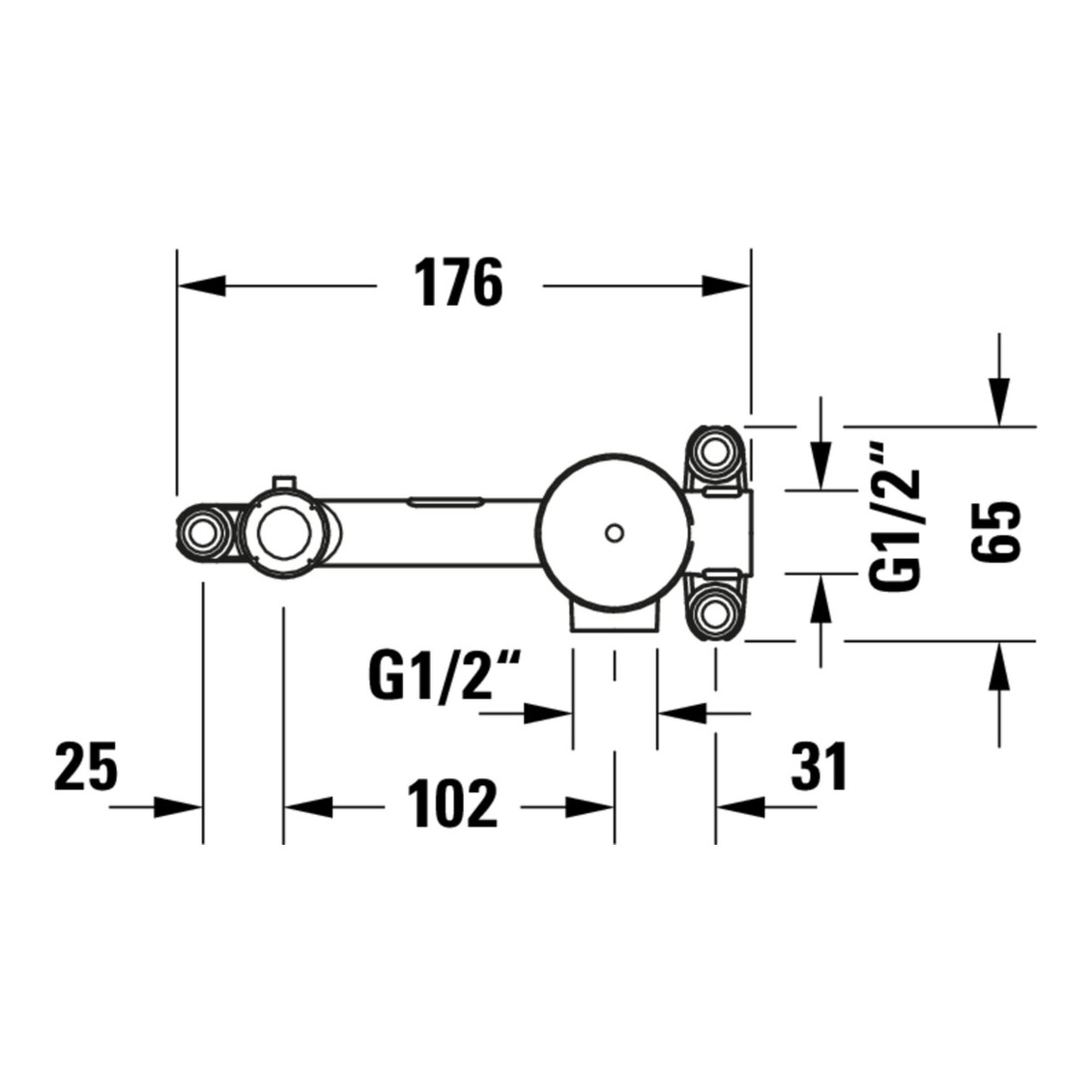 Duravit UP-Grundkörper DN 15, für Waschtisch-Einhebel