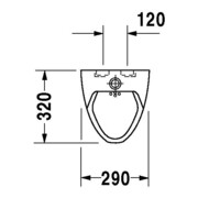 Duravit Urinal NEIßE 290 x 320 mm, für Laschenbefestigung weiß-2