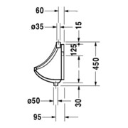 Duravit Urinal NEIßE 290 x 320 mm, für Laschenbefestigung weiß-4