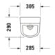 Duravit Urinal No. 1 30,5x29cm, Zul. v hi., riml., we, o. Fl