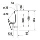 Duravit Urinal No. 1 30,5x29cm, Zul. v ob, riml., we, o. Fl-2