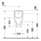 Duravit Urinal No. 1 30,5x29cm, Zul. v ob, riml., we, o. Fl