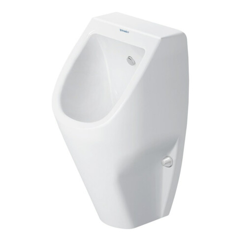 Duravit Urinoir D-Code 30,5x29 cm, alimentation haute, sans rebord, blanc H G, sans siphon