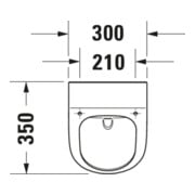 Duravit Urinoir d'aspiration Me by Starck 30x35cm, évac. v h, sans rebord, blanc brillant HG-4