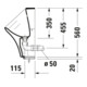 Duravit Urinoir DuraStyle 30x34 cm, électrique, sans rebord, blanc