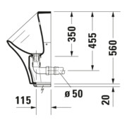 Duravit Urinoir DuraStyle 30x34 cm, électrique, sans rebord, blanc-5