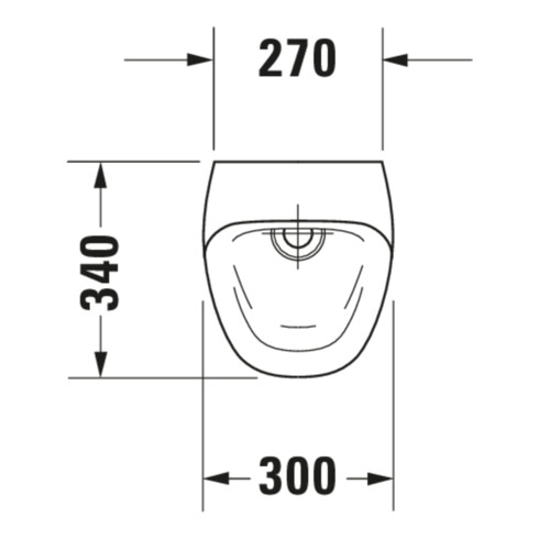 Duravit Urinoir DuraStyle 30x34 cm, électrique, sans rebord, blanc
