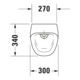 Duravit Urinoir DuraStyle 30x34 cm, électrique, sans rebord, blanc