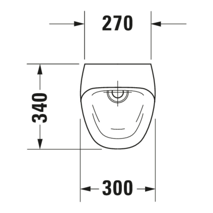 Duravit Urinoir DuraStyle 30x34 cm, électrique, sans rebord, blanc