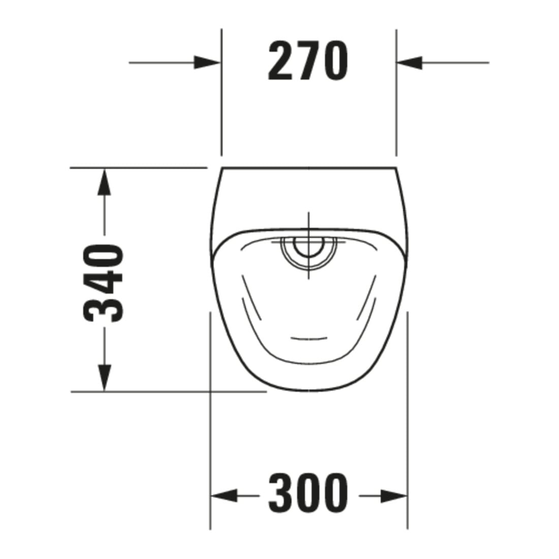 Duravit Urinoir DuraStyle 30x34 cm, électrique, sans rebord, blanc