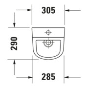 Duravit Urinoir No. 1 30,5x29 cm, alimentation par le haut, sans bride, blanc, sans robinet-4