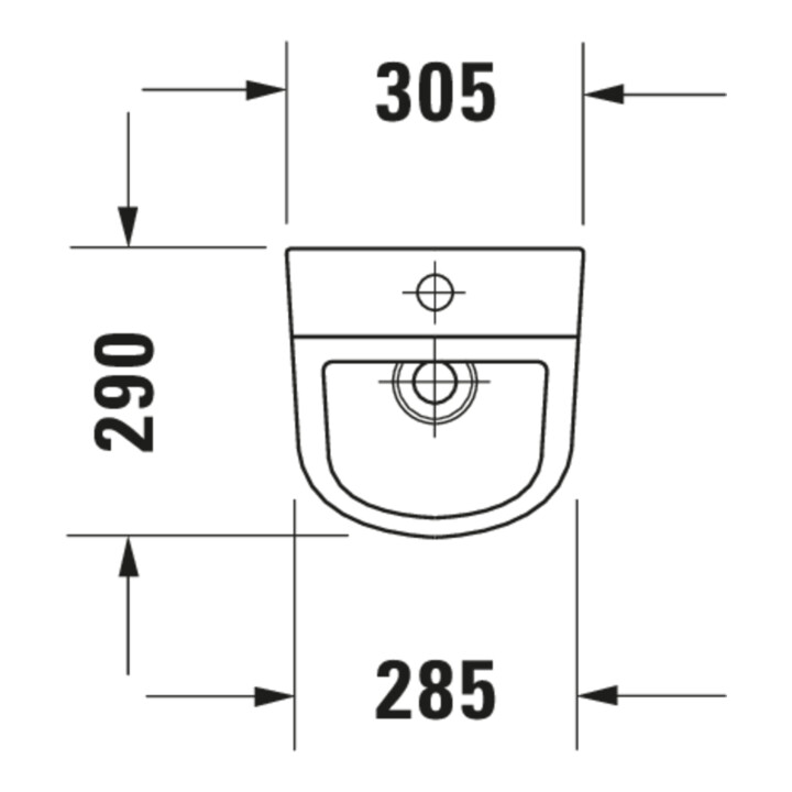 Duravit Urinoir No. 1 30,5x29 cm, alimentation par le haut, sans bride, blanc, sans robinet