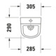 Duravit Urinoir No. 1 30,5x29 cm, alimentation par le haut, sans bride, blanc, sans robinet-5