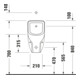 Duravit Urinoir No. 1 30,5x29 cm, alimentation par le haut, sans bride, blanc, sans robinet