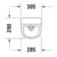 Duravit Urinoir No. 1 30,5x29 cm, entrée haute, sans rebord, blanc, sans chasse-4