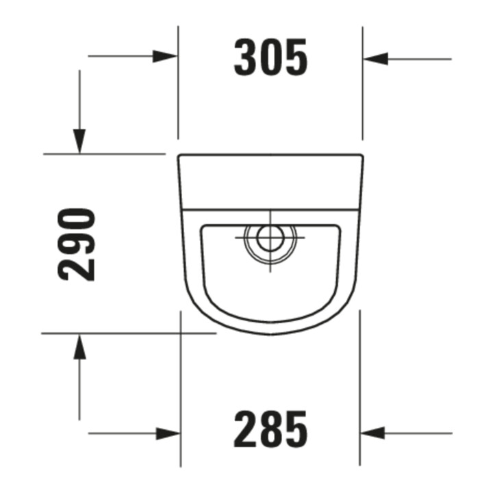 Duravit Urinoir No. 1 30,5x29 cm, entrée haute, sans rebord, blanc, sans chasse