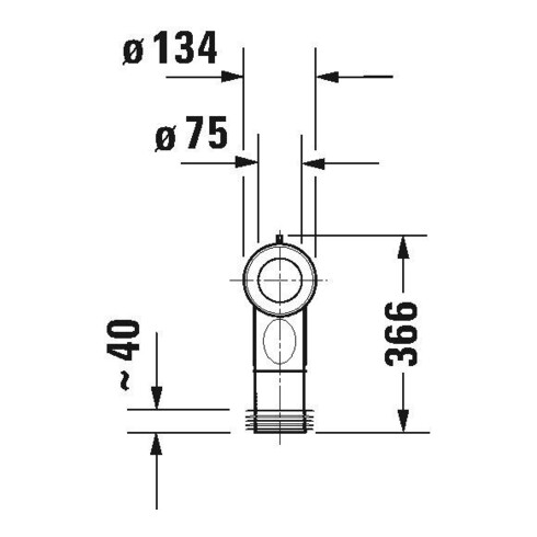 Duravit Vario-Ablaufbogen Abgang senkrecht Ø 90 mm