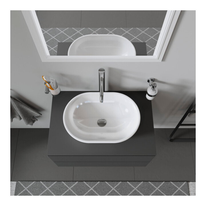 Duravit Vasque à poser 49,5x35 cm, sans trop-plein, blanc