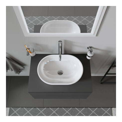 Duravit Vasque à poser 49,5x35 cm, sans trop-plein, blanc