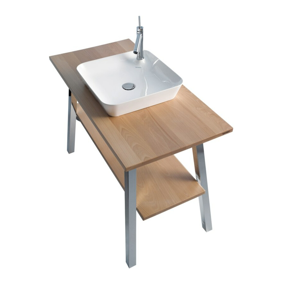 Duravit Vasque à poser Cape Cod 46x46 cm, avec trop-plein, sans robinet, blanc
