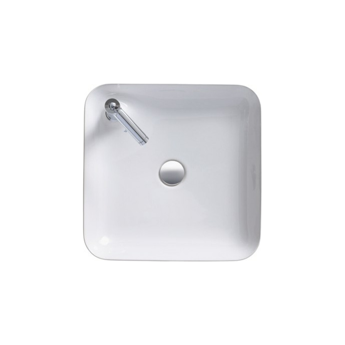 Duravit Vasque à poser Cape Cod 46x46 cm, avec trop-plein, sans robinet, blanc