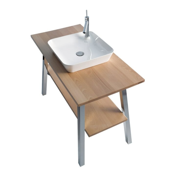 Duravit Vasque à poser Cape Cod 46x46 cm, avec trop-plein, sans robinet, blanc