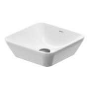 Duravit Vasque à poser D-Neo 40x40 cm, sans trop-plein, sans plage de robinet, blanc