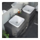 Duravit Vasque à poser D-Neo 40x40 cm, sans trop-plein, sans plage de robinet, blanc-4