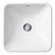 Duravit Vasque à poser D-Neo 40x40 cm, sans trop-plein, sans plage de robinet, blanc