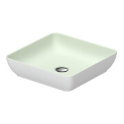 Duravit Vasque à poser DuroCast + Sivida 40x40 cm, vert pâle, extérieur blanc
