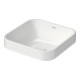 Duravit Vasque à poser Happy D.2 Plus 40x40 cm, blanc/anthracite, sans trop-plein, gauche, avec trop-plein, droite-1