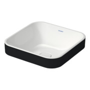 Duravit Vasque à poser Happy D.2 Plus 40x40 cm, blanc/anthracite, sans trop-plein, gauche, avec trop-plein, droite-2