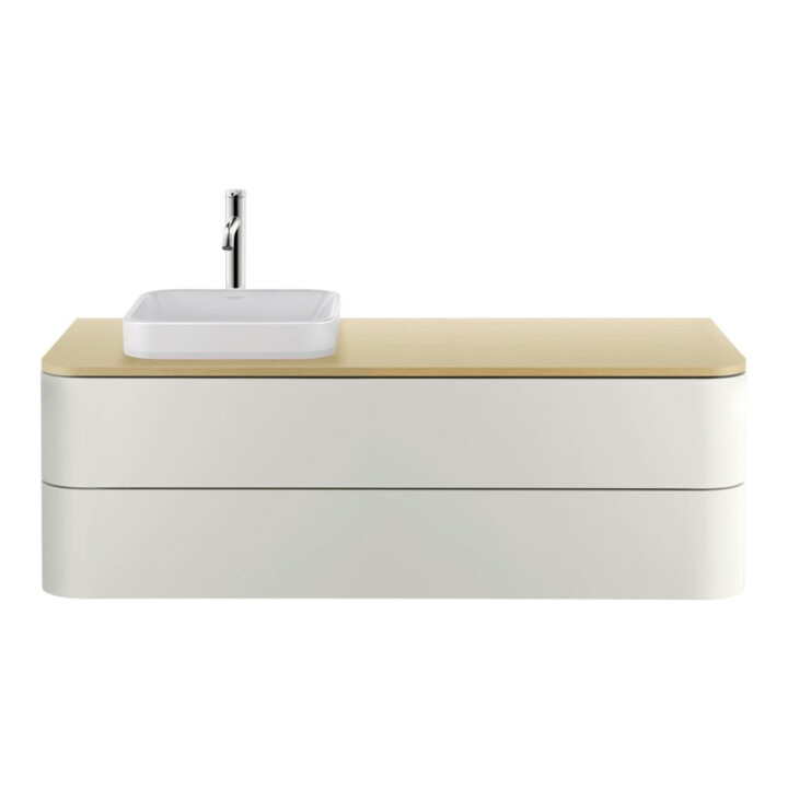 Duravit Vasque à poser Happy D.2 Plus 40x40, fermé, sans robinetterie, blanc