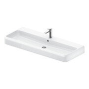 Duravit Vasque à poser Qatego 120x47 cm, blanc, mitigeur haut, fermé