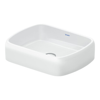 Duravit Vasque à poser Qatego 50x40 cm, blanc brillant, sans trop-plein, sans trou robinet