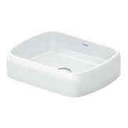 Duravit Vasque à poser Qatego 50x40 cm, blanc brillant, sans trop-plein, sans trou robinet
