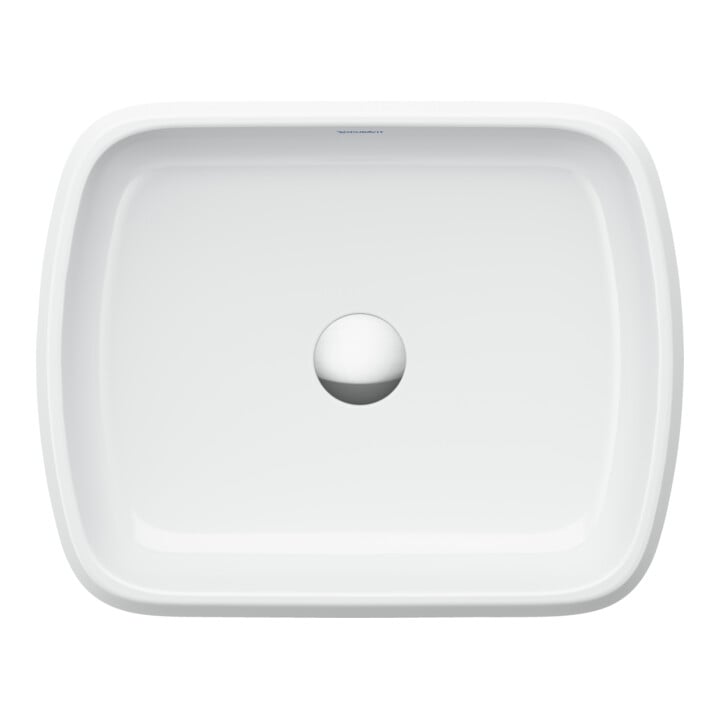 Duravit Vasque à poser Qatego 50x40 cm, blanc brillant, sans trop-plein, sans trou robinet