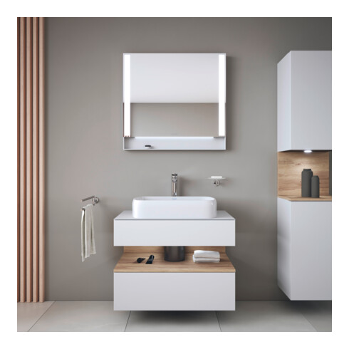 Duravit Vasque à poser Qatego 50x40 cm, blanc brillant, sans trop-plein, sans trou robinet